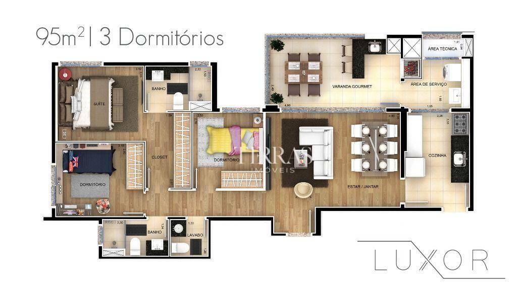Apartamento, 3 quartos, 95 m² - Foto 3