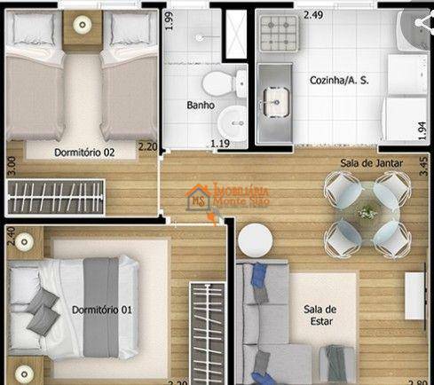 Apartamento à venda com 2 quartos, 40m² - Foto 10