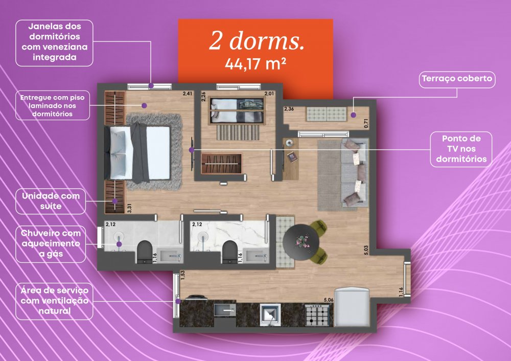 Apartamento à venda com 2 quartos, 36m² - Foto 12