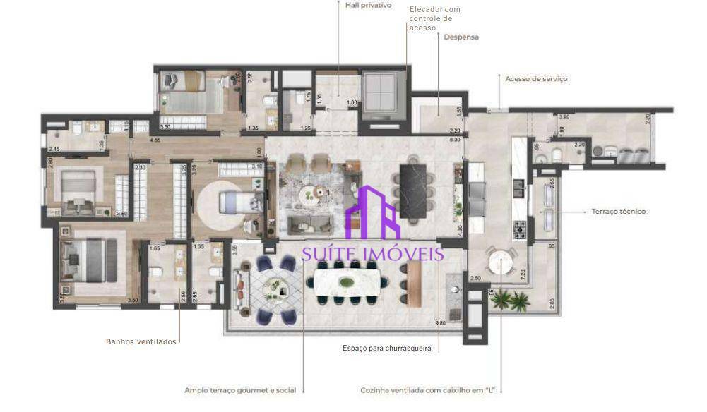 Apartamento à venda com 4 quartos, 217m² - Foto 20