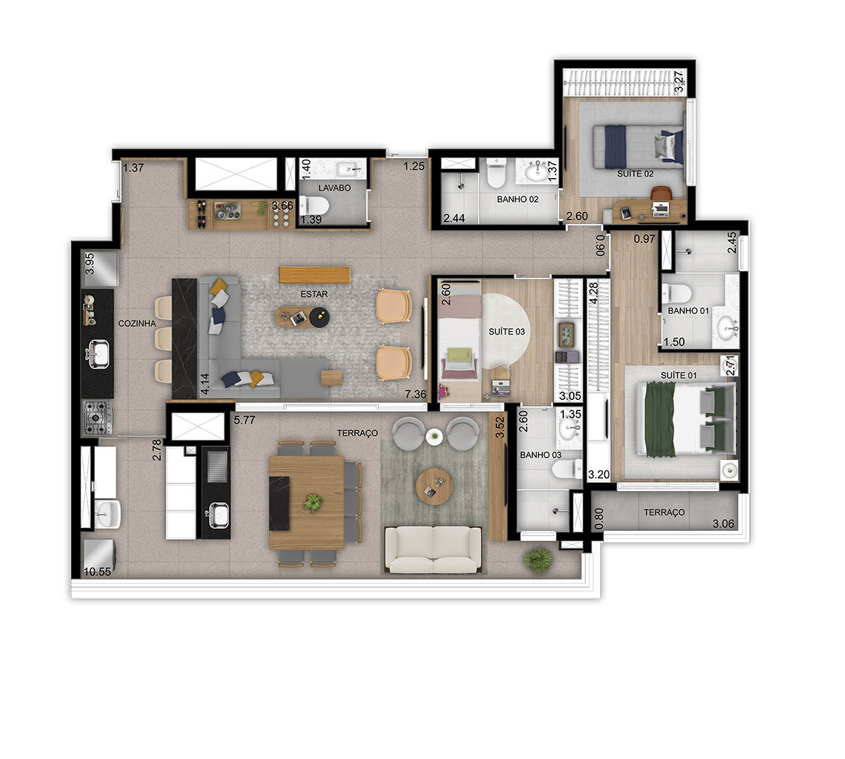 Apartamento à venda com 3 quartos, 128m² - Foto 15