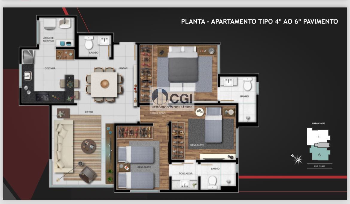 Apartamento à venda com 3 quartos, 84m² - Foto 14