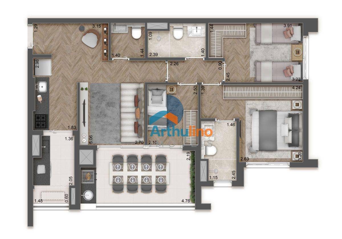 Apartamento à venda com 3 quartos, 82m² - Foto 14