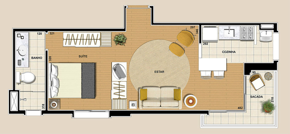 Apartamento à venda com 1 quarto, 39m² - Foto 7