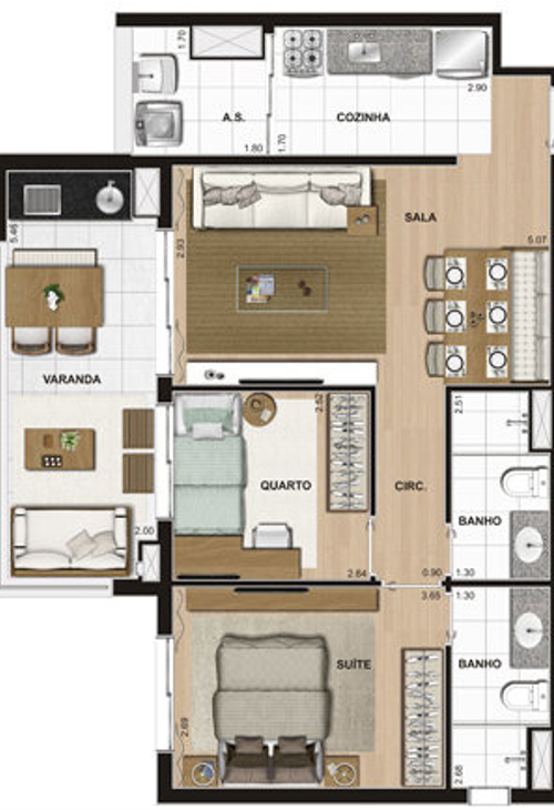 Apartamento à venda com 2 quartos, 73m² - Foto 12