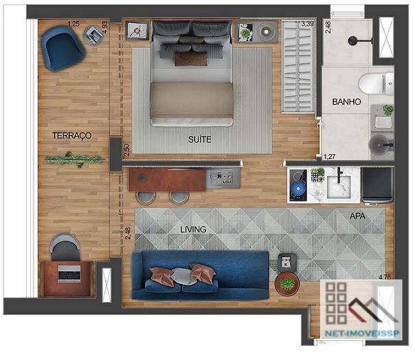 Apartamento à venda com 1 quarto, 35m² - Foto 23