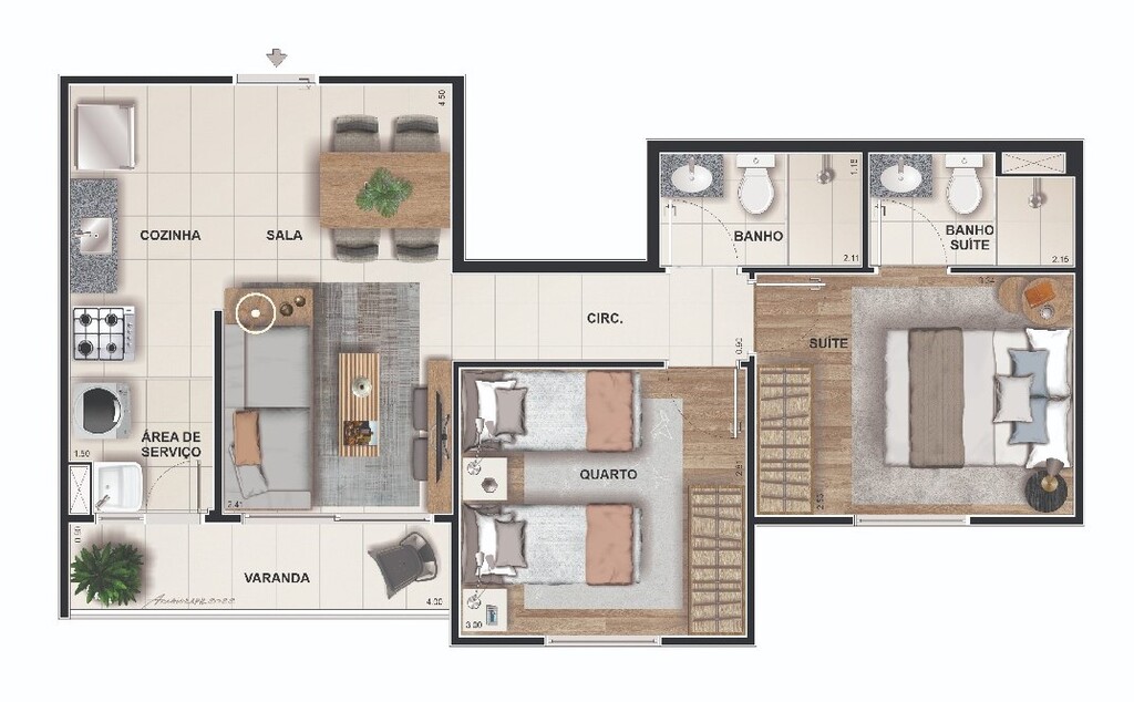 Apartamento à venda com 2 quartos, 5246m² - Foto 20