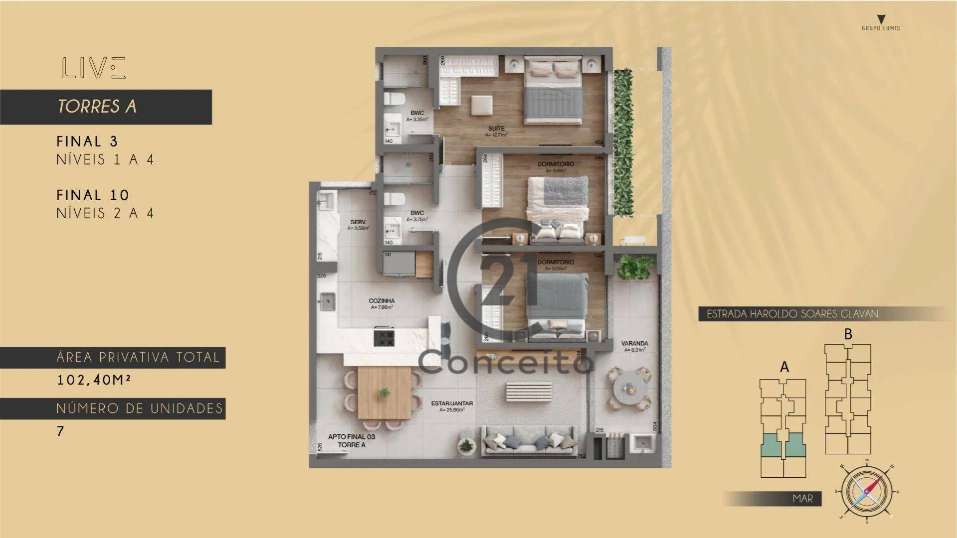 Apartamento à venda com 3 quartos, 102m² - Foto 15