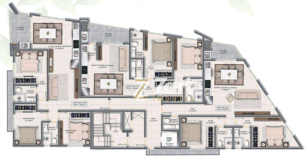 Apartamento à venda com 2 quartos, 80m² - Foto 20