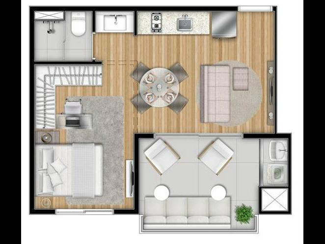 Apartamento à venda com 1 quarto, 35m² - Foto 9