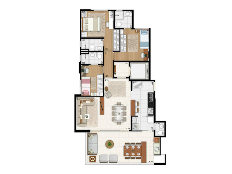 Apartamento à venda com 3 quartos, 113m² - Foto 8