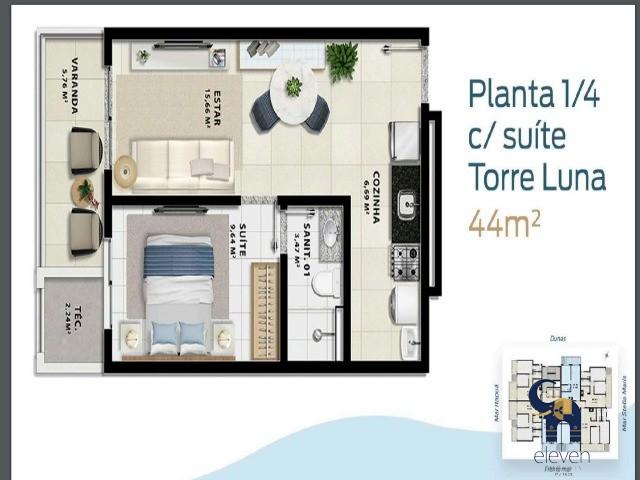 Apartamento à venda com 1 quarto, 46m² - Foto 18