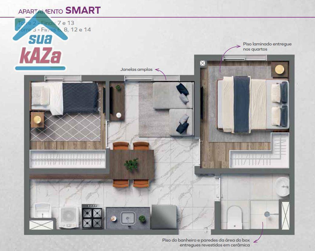 Apartamento à venda com 2 quartos, 32m² - Foto 1