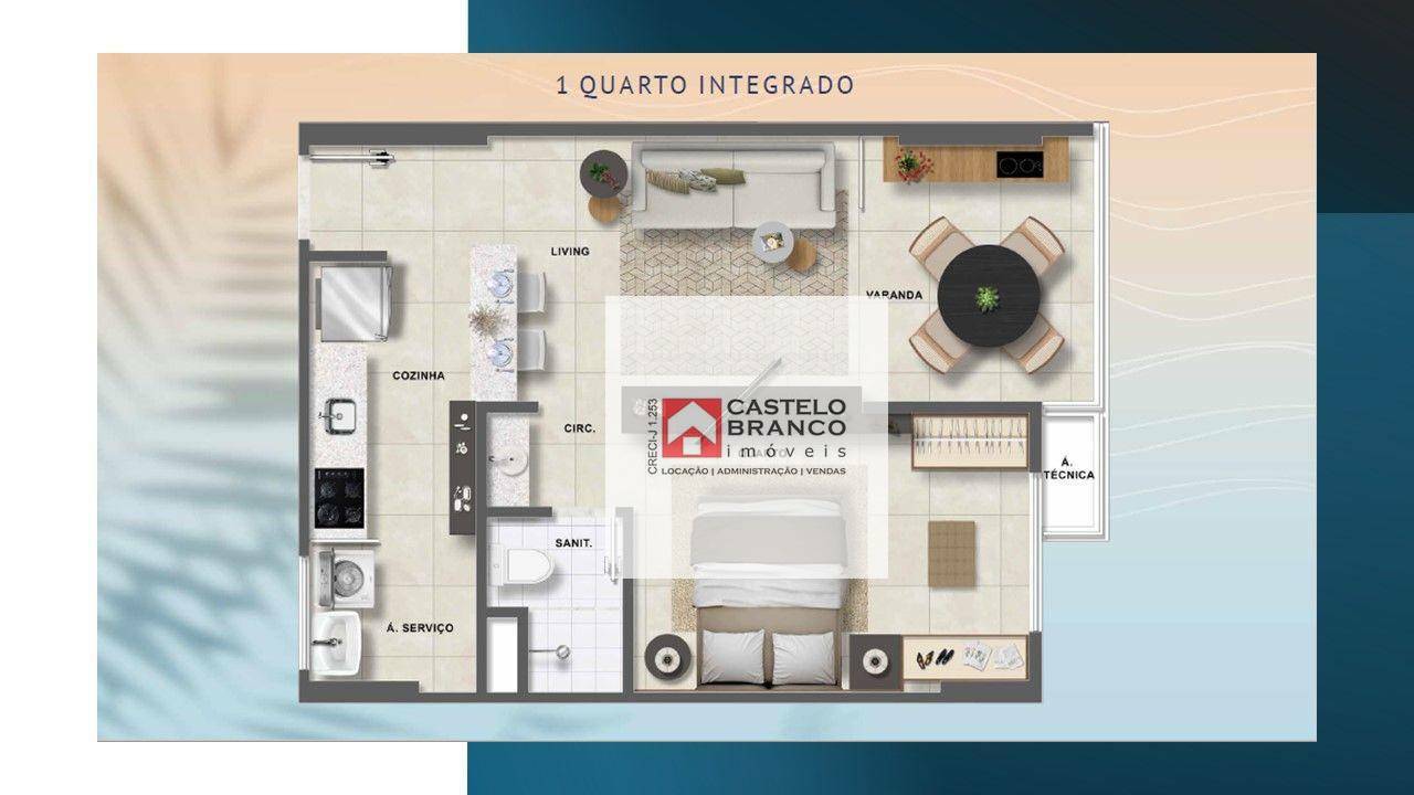 Apartamento à venda com 1 quarto, 42m² - Foto 9