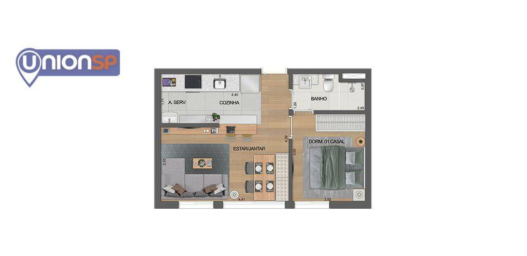 Apartamento à venda com 1 quarto, 26m² - Foto 12