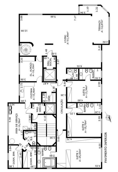 Apartamento à venda com 3 quartos, 242m² - Foto 2