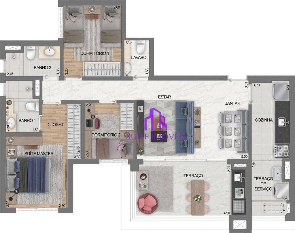 Apartamento à venda com 4 quartos, 145m² - Foto 14