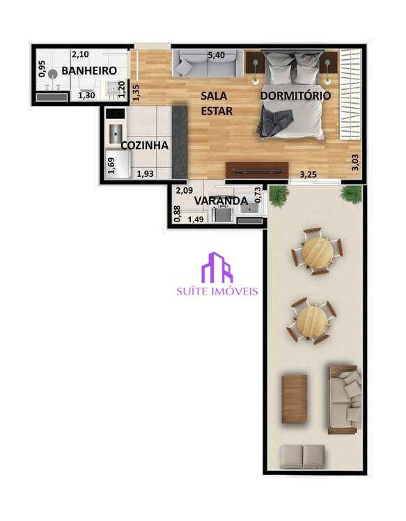 Apartamento à venda com 2 quartos, 61m² - Foto 1