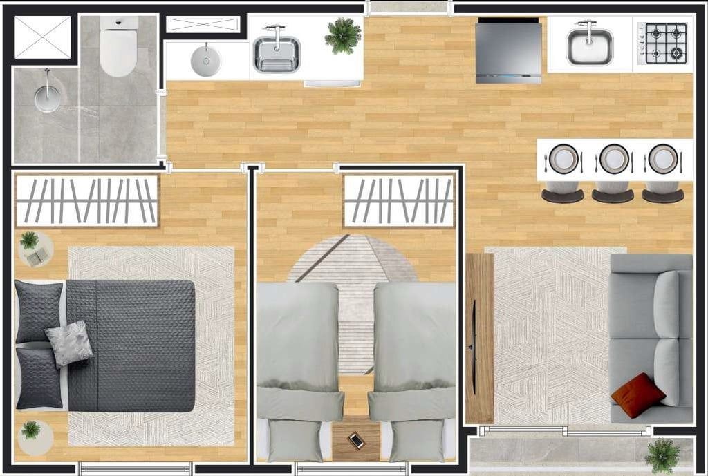 Apartamento à venda com 3 quartos, 48m² - Foto 33