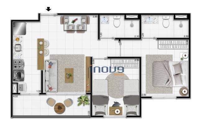 Apartamento à venda com 2 quartos, 49m² - Foto 18