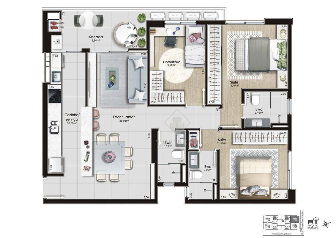 Apartamento à venda com 3 quartos, 103m² - Foto 21