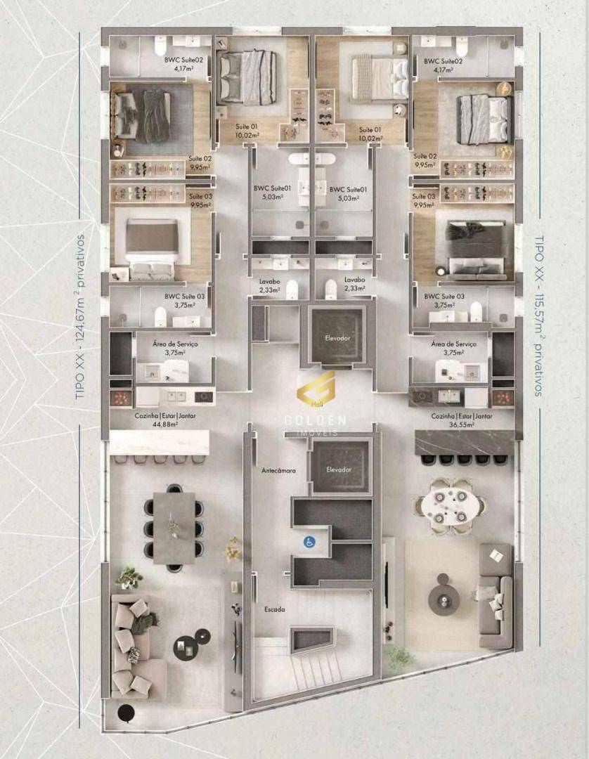 Apartamento à venda com 3 quartos, 115m² - Foto 11