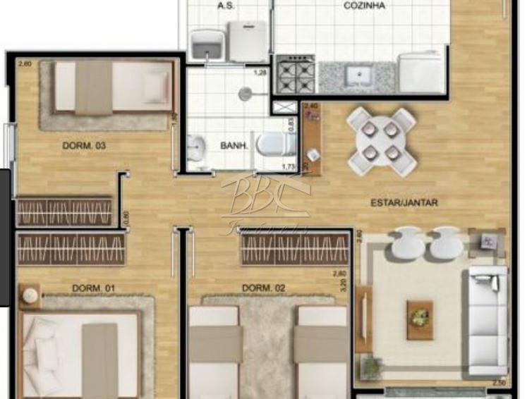 Apartamento à venda com 3 quartos, 60m² - Foto 27