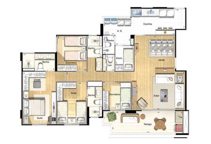 Apartamento à venda com 4 quartos, 233m² - Foto 3