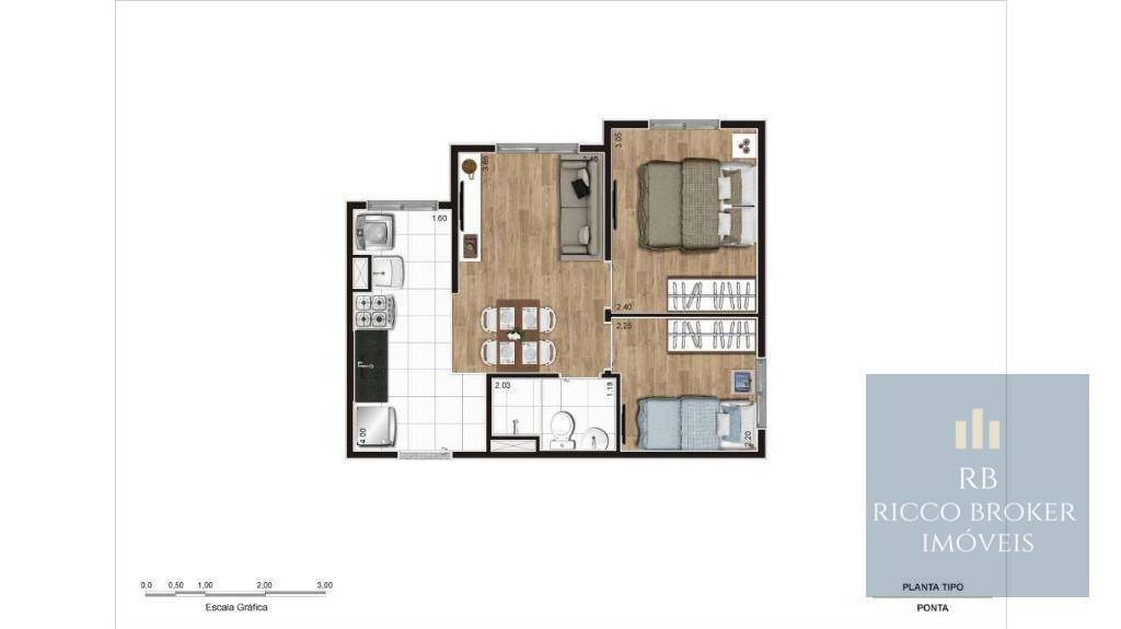 Apartamento à venda com 2 quartos, 35m² - Foto 16