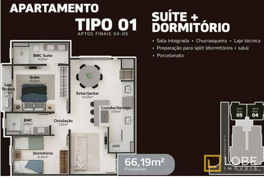 Apartamento à venda com 2 quartos, 66m² - Foto 12