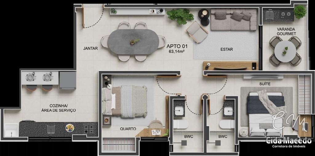 Apartamento à venda com 3 quartos, 79m² - Foto 19