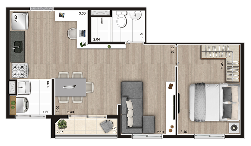 Apartamento à venda com 2 quartos, 37m² - Foto 19