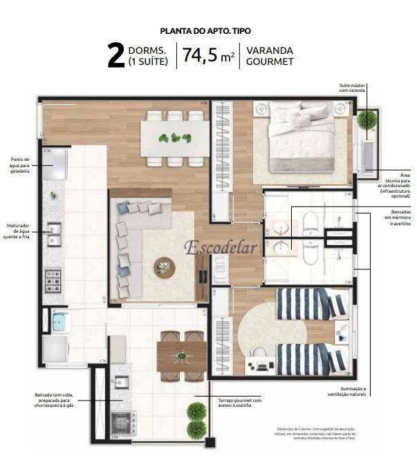 Apartamento à venda com 2 quartos, 74m² - Foto 20