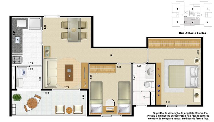 Apartamento à venda com 2 quartos, 59m² - Foto 8