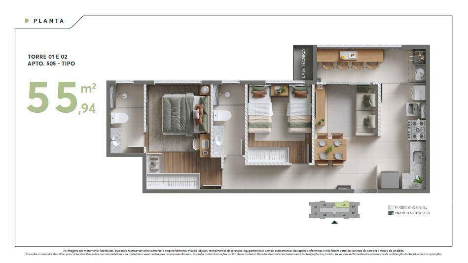 Apartamento à venda com 2 quartos, 51m² - Foto 21