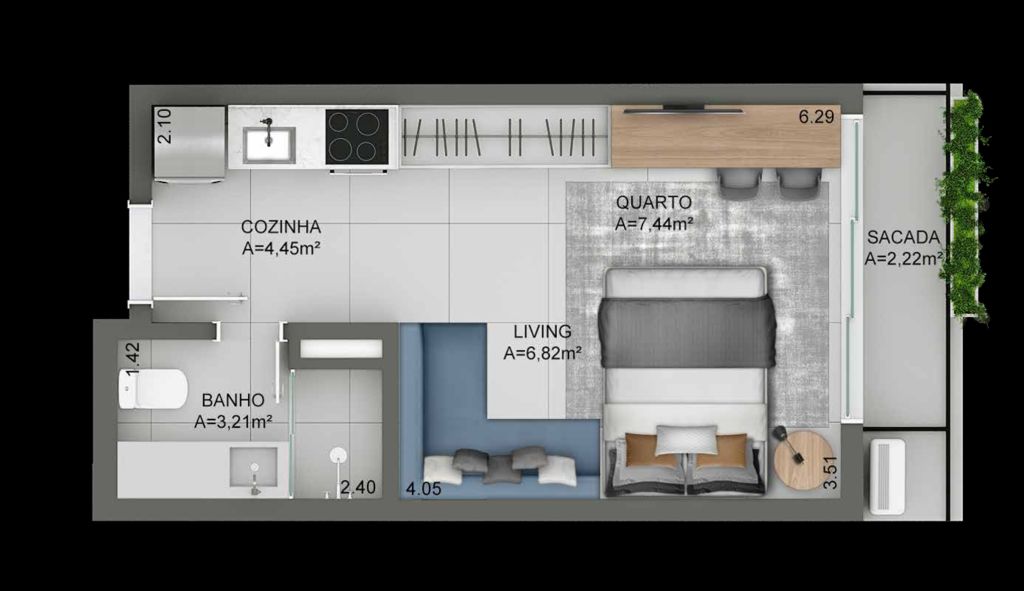 Apartamento à venda com 1 quarto, 49m² - Foto 24