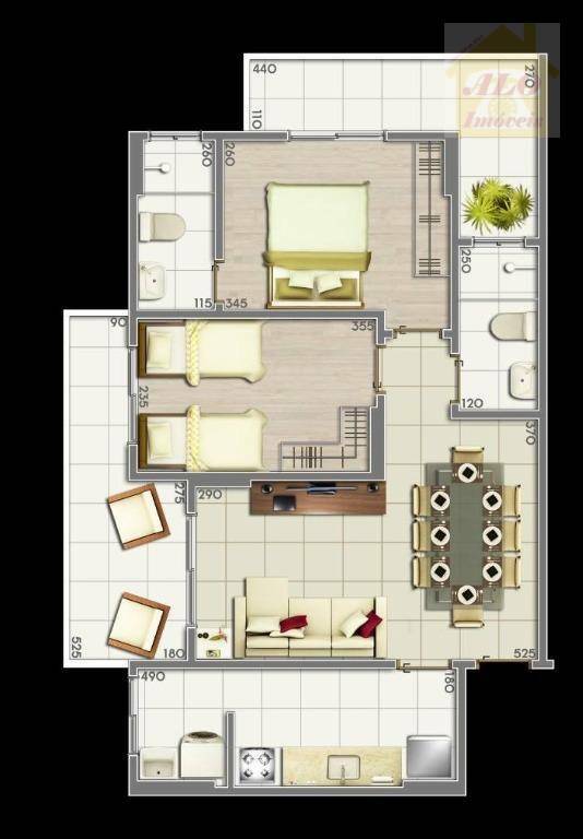 Apartamento à venda com 2 quartos, 73m² - Foto 3