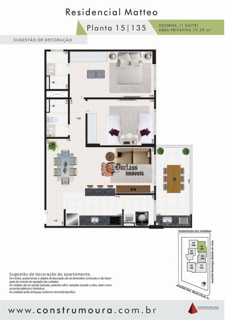 Apartamento à venda com 2 quartos, 79m² - Foto 2