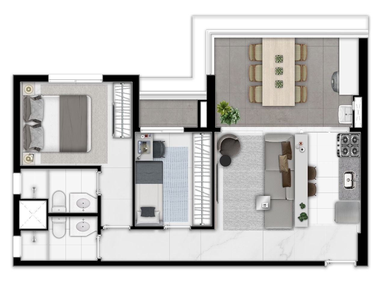 Apartamento à venda com 2 quartos, 56m² - Foto 20