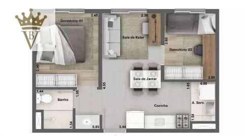 Apartamento à venda com 2 quartos, 35m² - Foto 20