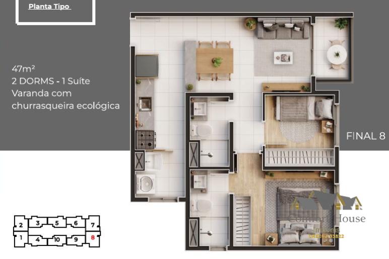 Apartamento à venda com 2 quartos, 41m² - Foto 17