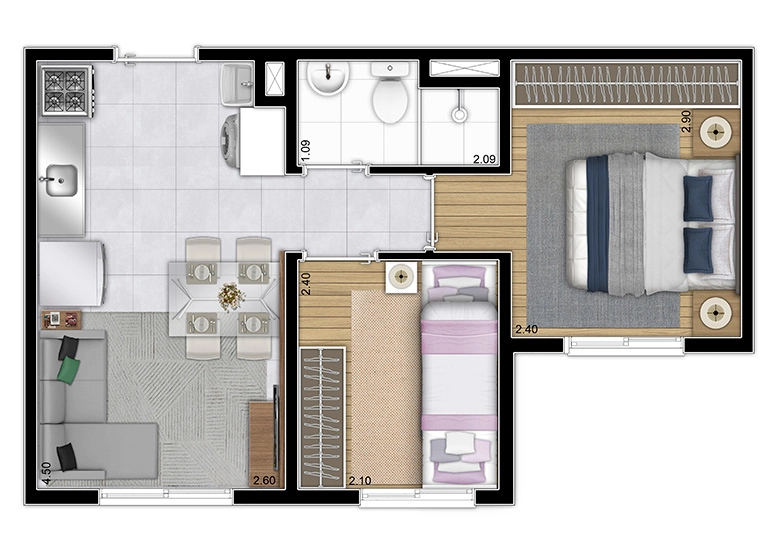 Apartamento à venda com 2 quartos, 3256m² - Foto 12