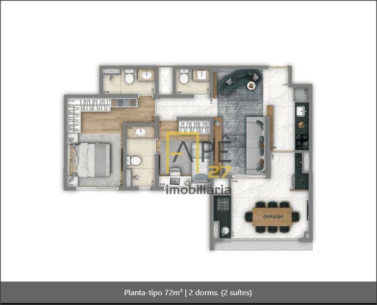 Apartamento à venda com 2 quartos, 68m² - Foto 14