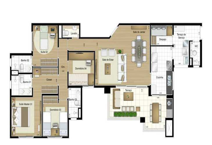 Apartamento à venda com 4 quartos, 300m² - Foto 10