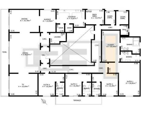 Apartamento à venda com 4 quartos, 434m² - Foto 2