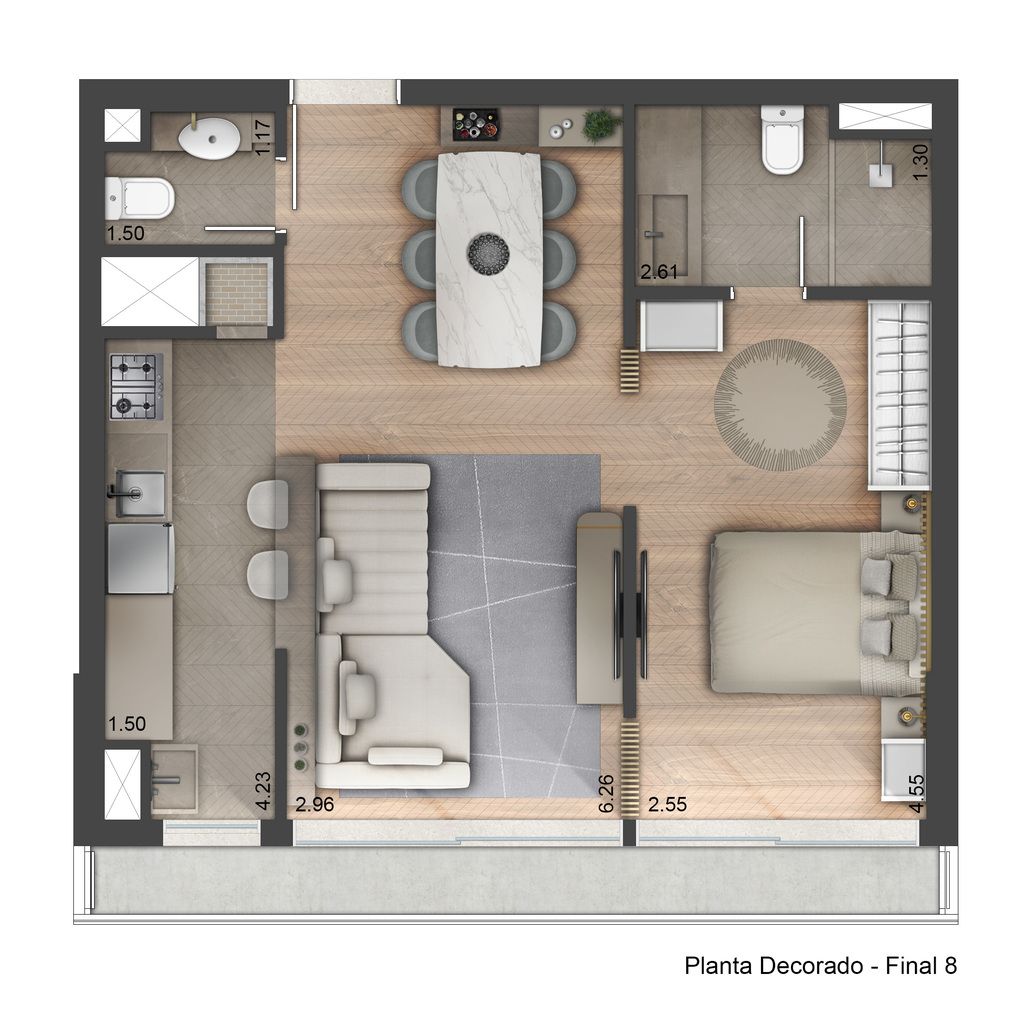 Apartamento à venda com 1 quarto, 55m² - Foto 12