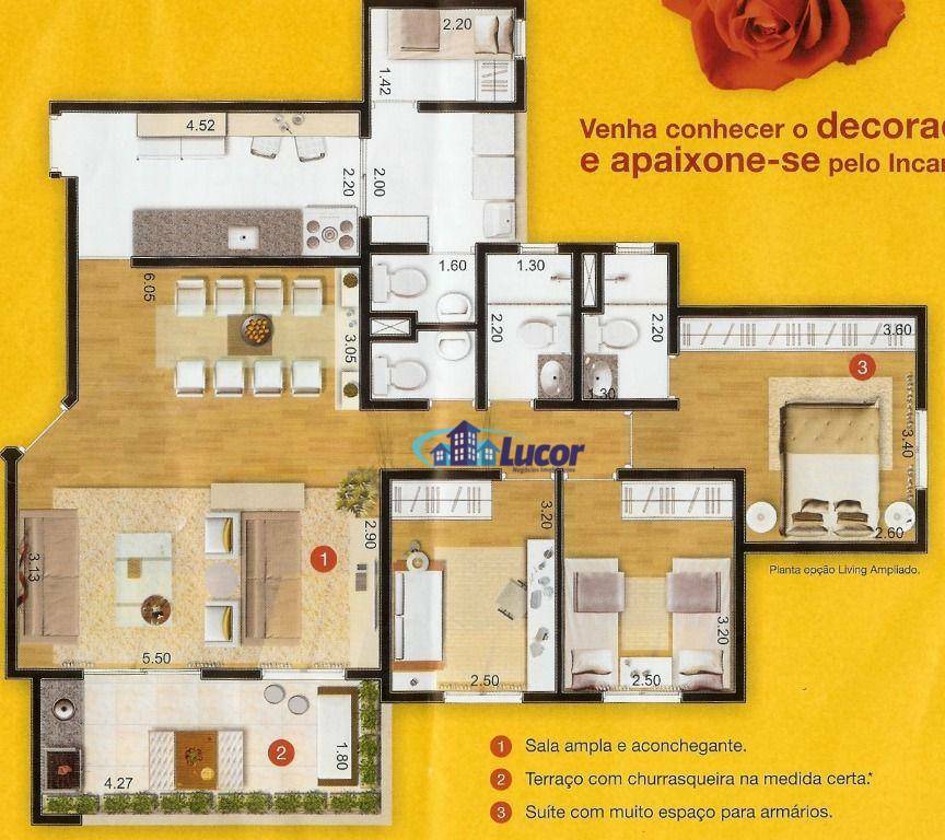 Apartamento à venda com 3 quartos, 115m² - Foto 3