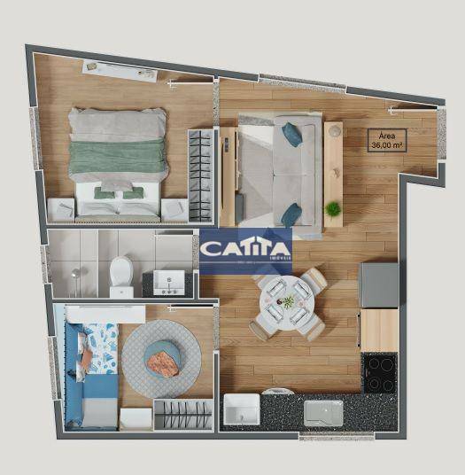 Apartamento à venda com 2 quartos, 27m² - Foto 10