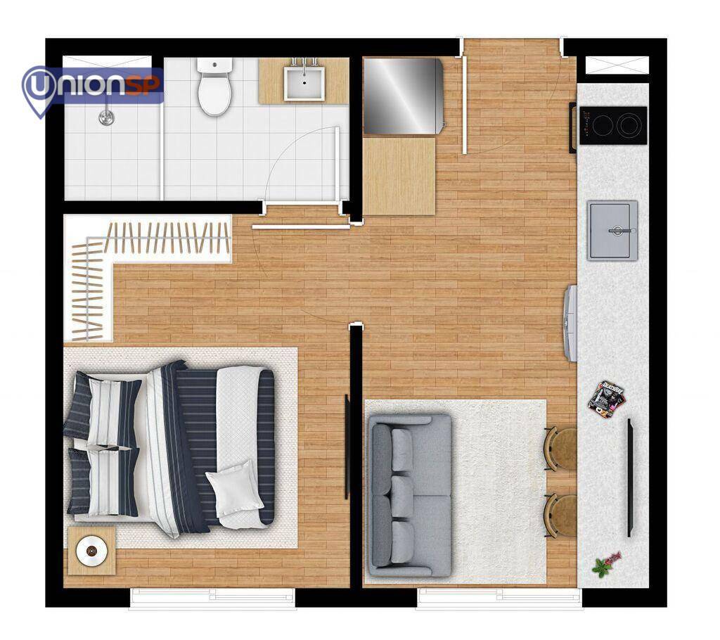 Apartamento à venda com 1 quarto, 24m² - Foto 14