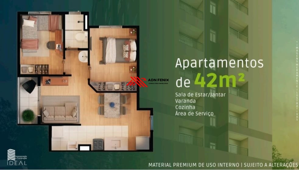 Apartamento à venda com 2 quartos, 42m² - Foto 11